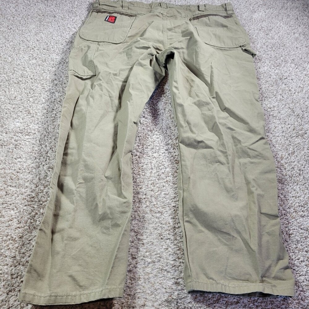 Wrangler Riggs Workwear Pants Mens 42x30 Beige Riptop Utility Straight - Picture 5 of 7